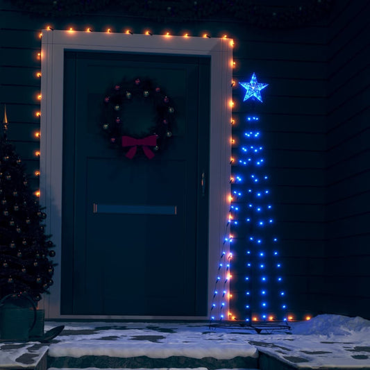 Weihnachtsbaum Kegelform 84 Leds Deko 50X150 Cm Blau
