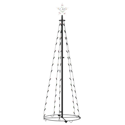 Weihnachtsbaum Kegelform Bunt 84 Leds Dekoration 50X150 Cm Mehrfarbig