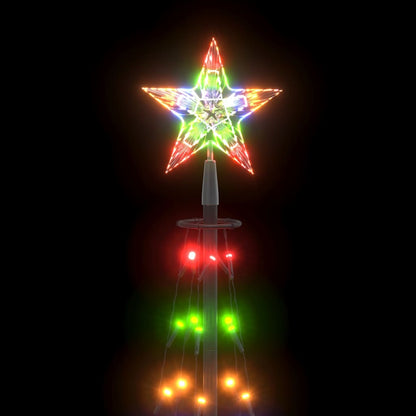 Weihnachtsbaum Kegelform Bunt 84 Leds Dekoration 50X150 Cm Mehrfarbig