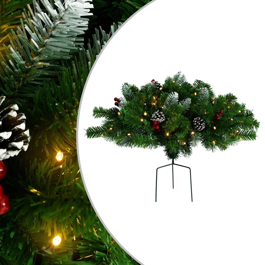 Künstlicher Weihnachtsbaum Mit Beleuchtung 2 Stk. Outdoor