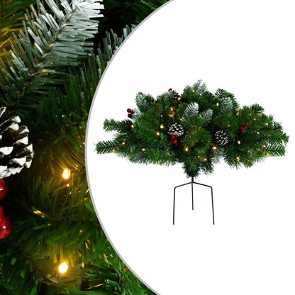 Künstlicher Weihnachtsbaum Mit Beleuchtung 2 Stk. Outdoor