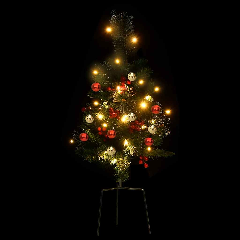 Künstlicher Weihnachtsbaum Mit Beleuchtung 2 Stk. Outdoor