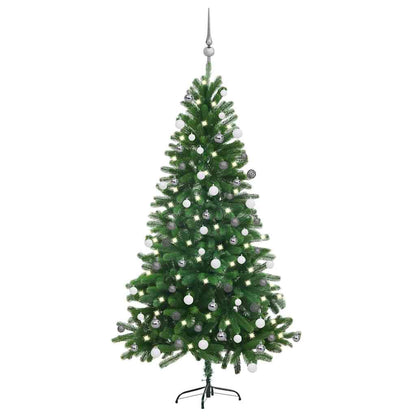 Künstlicher Weihnachtsbaum Mit Beleuchtung & Kugeln 65 Cm Grün