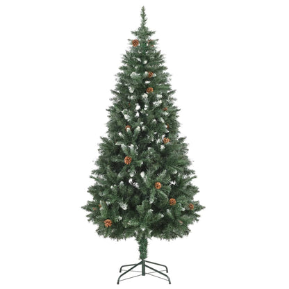 Weihnachtsbaum Gefrostet Mit Beleuchtung & Zapfen 180 Cm