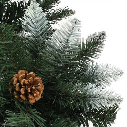 Weihnachtsbaum Gefrostet Mit Beleuchtung & Zapfen 180 Cm