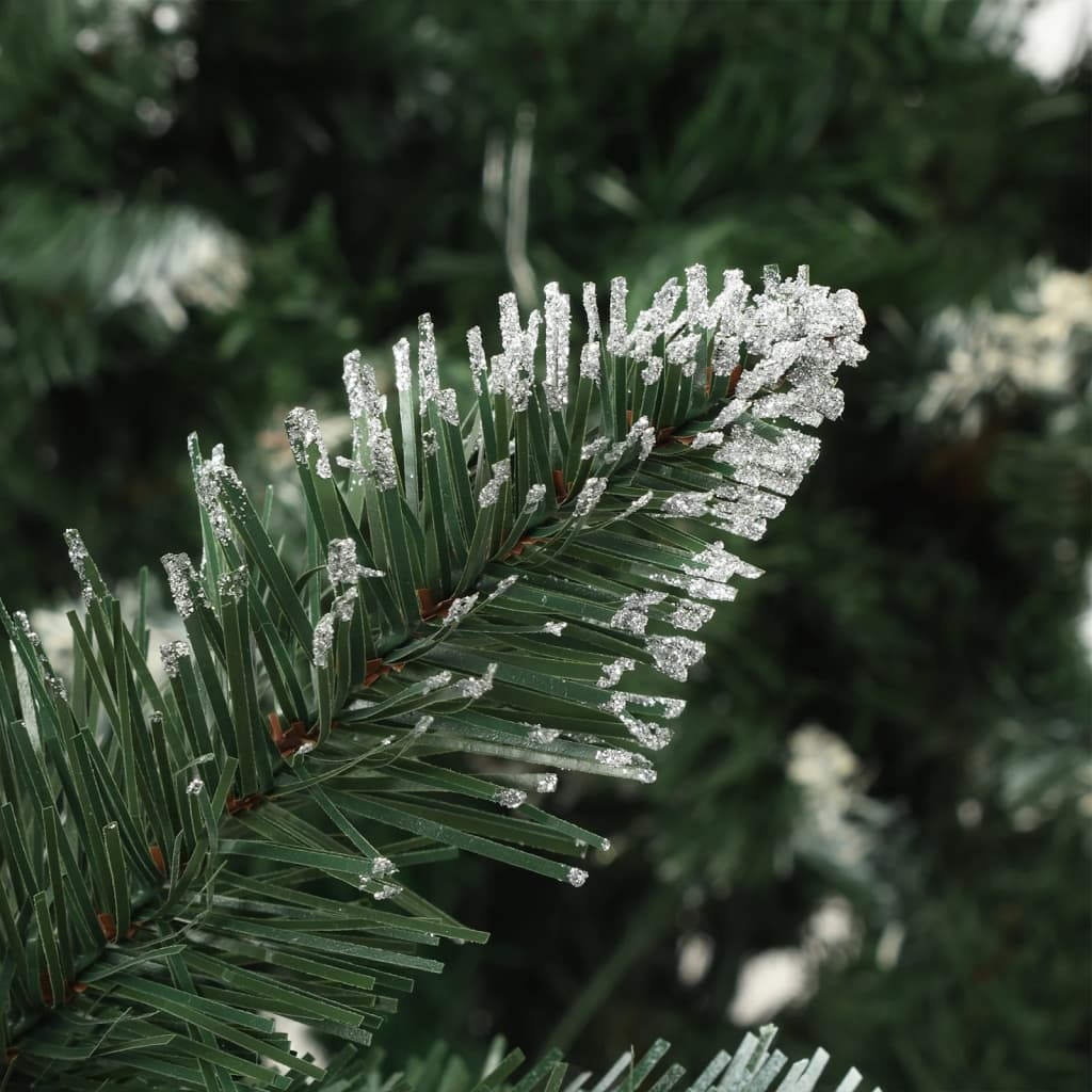 Weihnachtsbaum Gefrostet Mit Beleuchtung & Zapfen 180 Cm