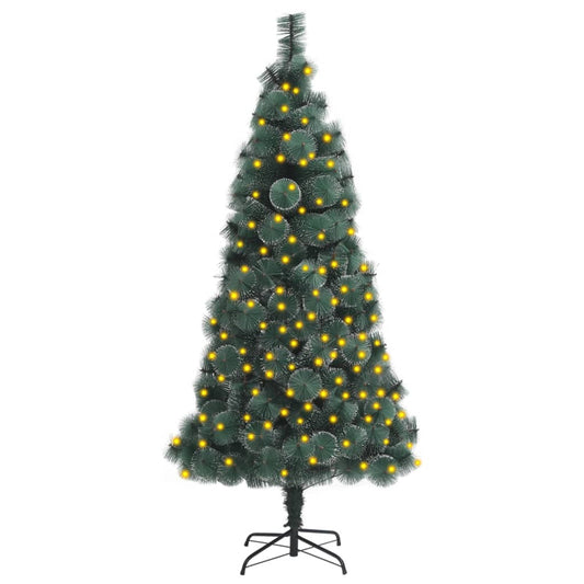 Künstlicher Weihnachtsbaum Mit Beleuchtung & Ständer Grün 120Cm