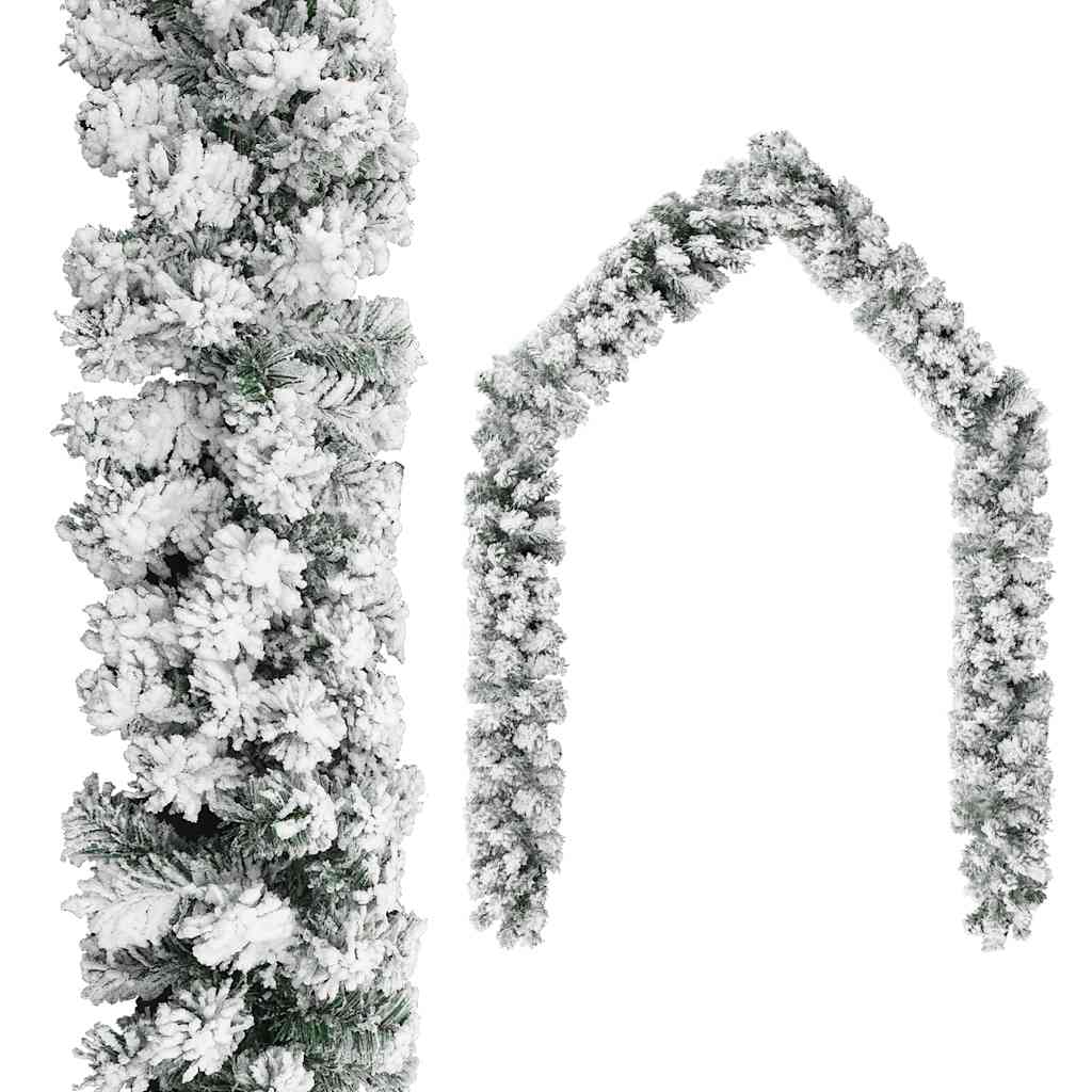 Weihnachtsgirlande Mit Leds & Kugeln Grün Pvc