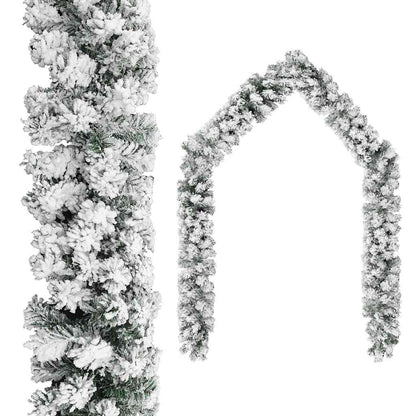 Weihnachtsgirlande Mit Leds & Kugeln Grün Pvc