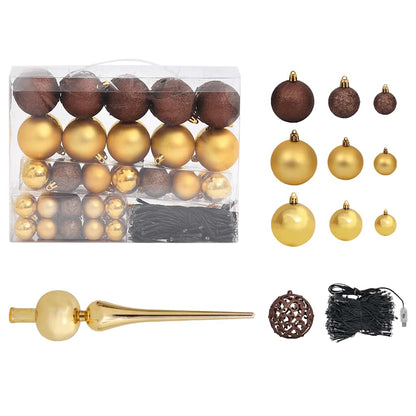 Weihnachtsgirlande Mit Leds & Kugeln Grün Pvc