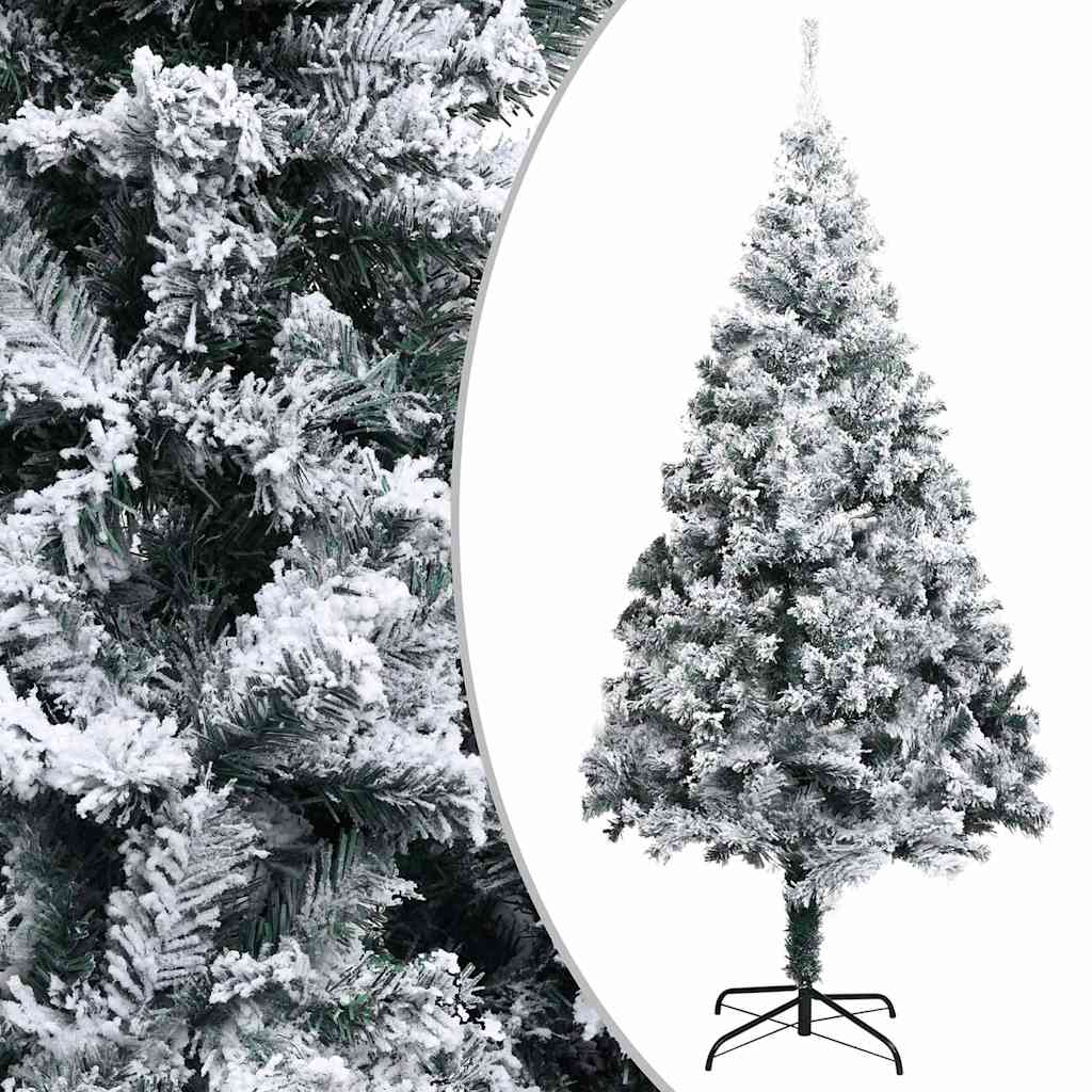 Künstlicher Weihnachtsbaum Leds & Kugeln Beschneit Grün 300 Cm
