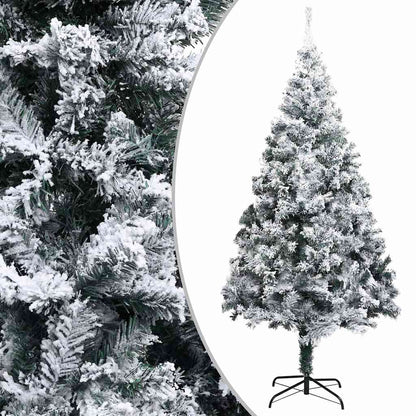 Künstlicher Weihnachtsbaum Leds & Kugeln Beschneit Grün 300 Cm