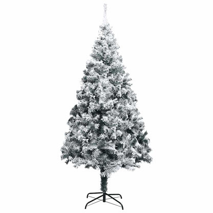 Künstlicher Weihnachtsbaum Leds & Kugeln Beschneit Grün 300 Cm