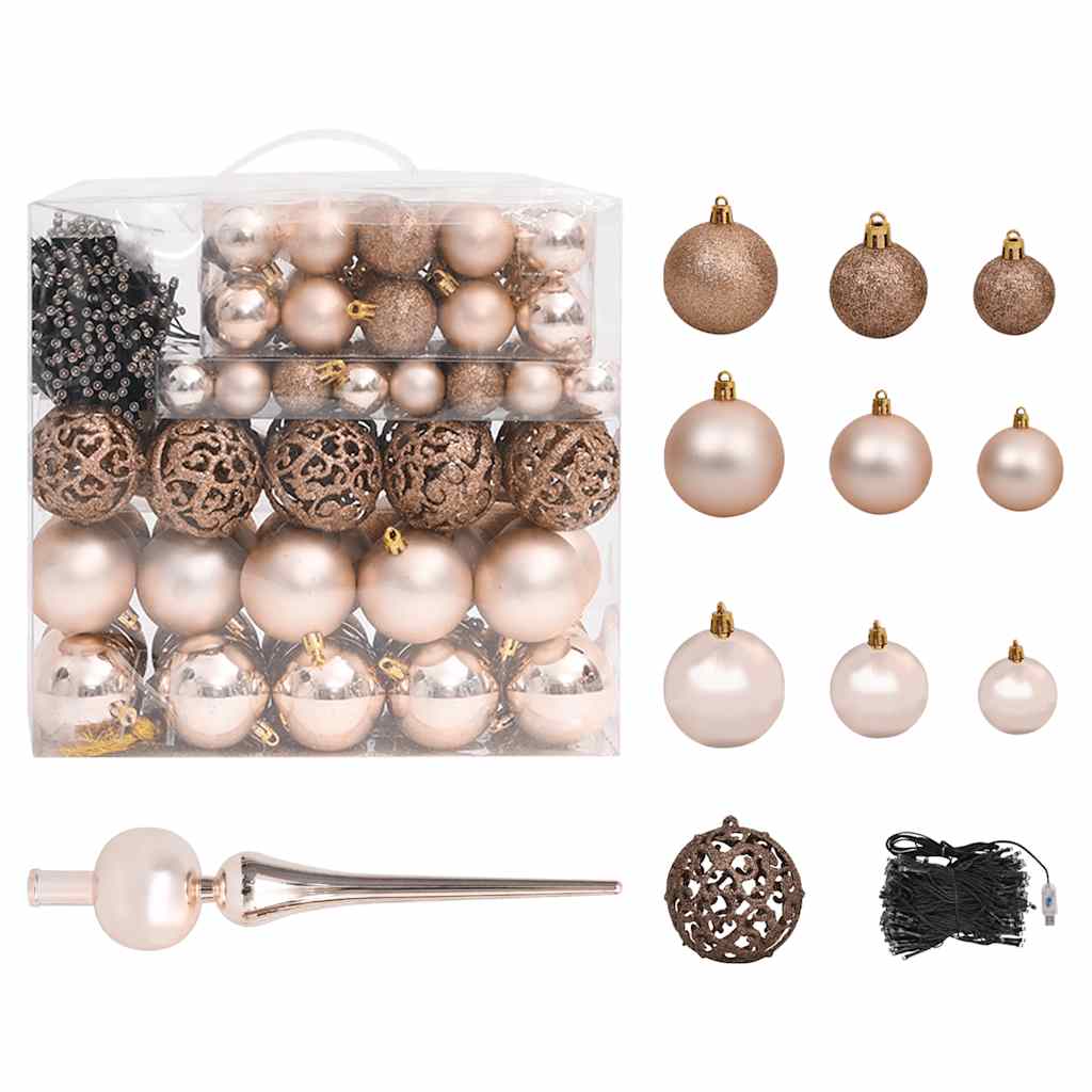 Künstlicher Weihnachtsbaum Leds & Kugeln Beschneit Grün 300 Cm