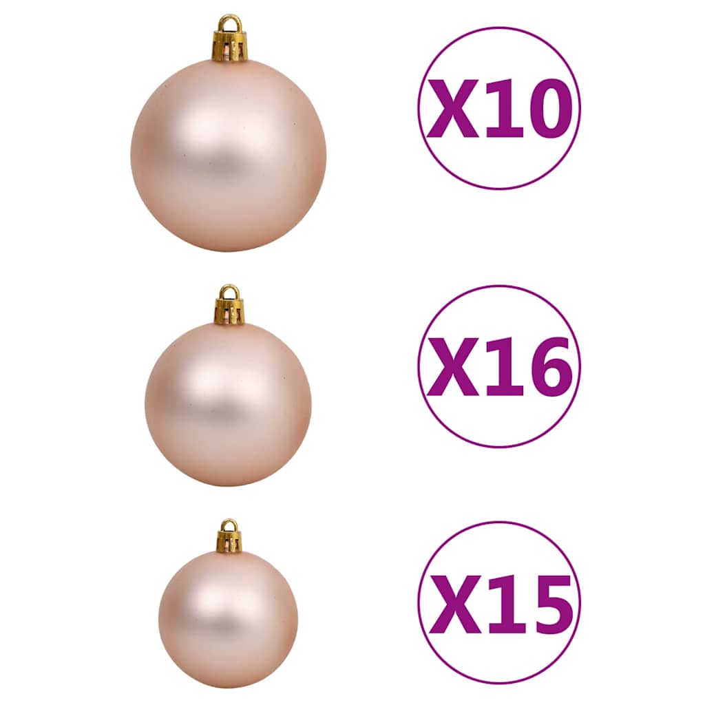 Künstlicher Weihnachtsbaum Leds & Kugeln Beschneit Grün 300 Cm