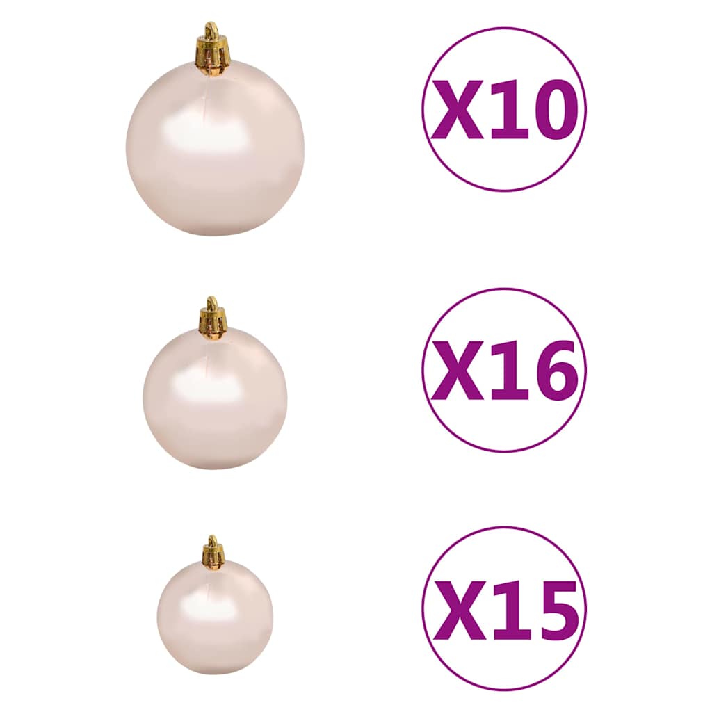 Künstlicher Weihnachtsbaum Leds & Kugeln Beschneit Grün 300 Cm