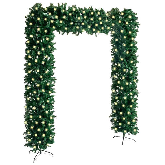 Weihnachtsgirlande Mit Leds Grün 240 Cm Grün Und Weiß