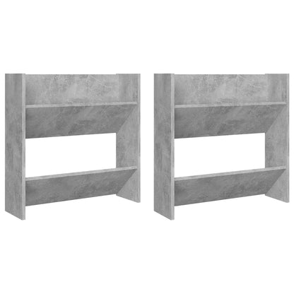 Wand-Schuhschränke 2 Stk. 60X18X Holzwerkstoff Betongrau