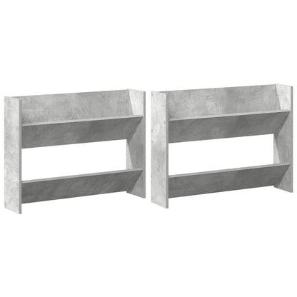 Wand-Schuhschränke 2 Stk. 80X18X Holzwerkstoff Betongrau