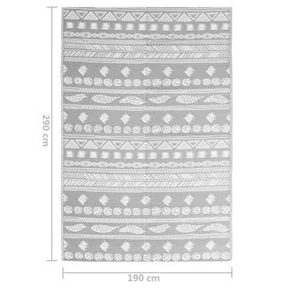 Outdoor-Teppich Arakil Grau Pp Graues Muster