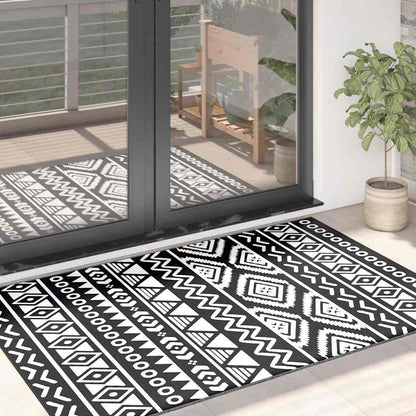 Outdoor-Teppich Arakil Schwarz Pp Schwarzes Muster
