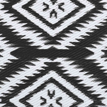 Outdoor-Teppich Arakil Schwarz Pp Schwarzes Muster