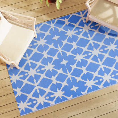 Outdoor-Teppich Arakil Weiß Und Blau Pp Blau Und Weiß