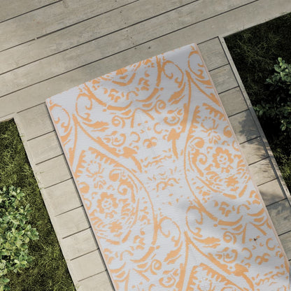 Outdoor-Teppich Arakil Orangefarben Und Blau Pp Orange Und Weiß