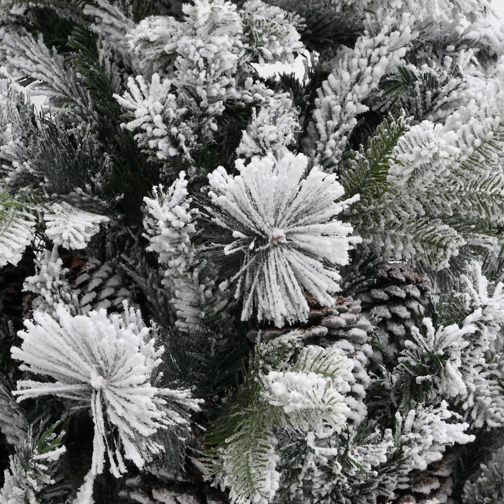 Weihnachtsbaum Mit Zapfen Beschneit 195 Cm Pvc & Pe