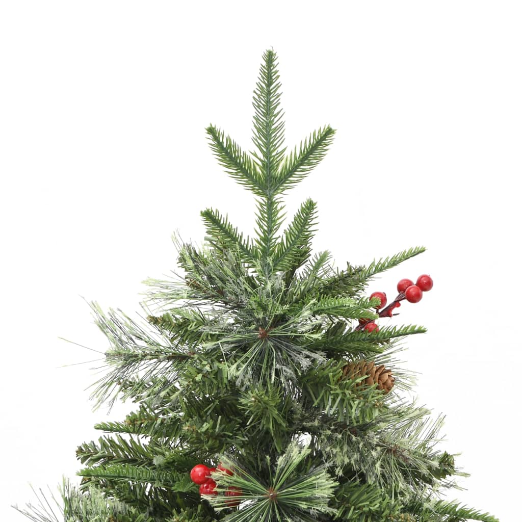 Weihnachtsbaum Mit Beleuchtung Und Kiefernzapfen Grün 150 Cm