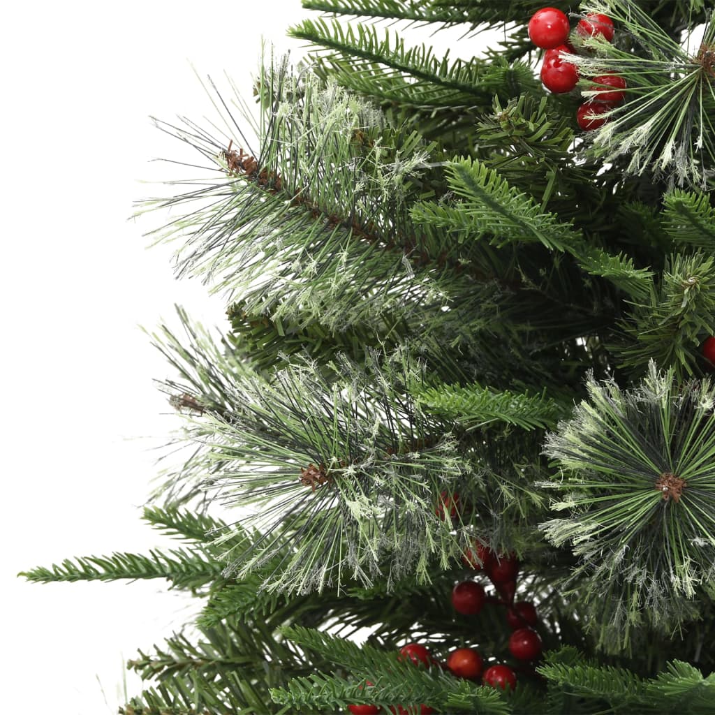 Weihnachtsbaum Mit Beleuchtung Und Kiefernzapfen Grün 150 Cm