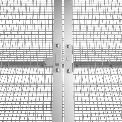 Kaninchenkäfig 201,5X80,5X71 Cm Verzinkter Stahl