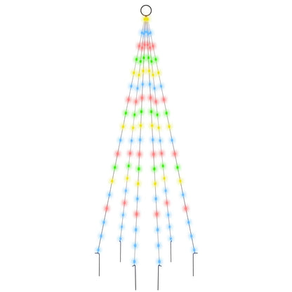 Led-Weihnachtsbaum Für Fahnenmast 108 Leds 180 Cm Mehrfarbig