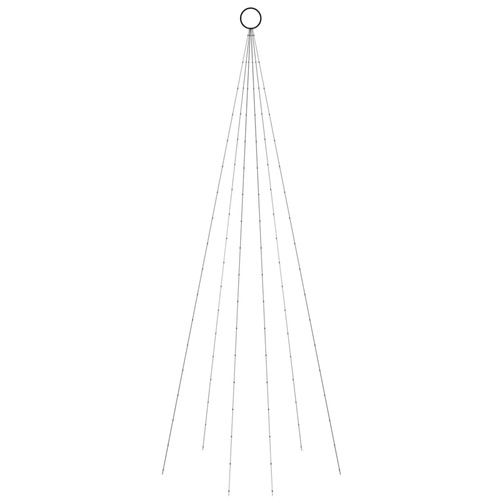 Led-Weihnachtsbaum Für Fahnenmast 108 Leds 180 Cm Mehrfarbig