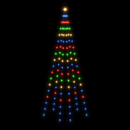 Led-Weihnachtsbaum Für Fahnenmast 108 Leds 180 Cm Mehrfarbig