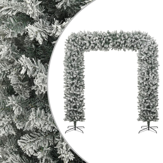 Weihnachtsgirlande Beschneit 240 Cm Weiß Und Grün