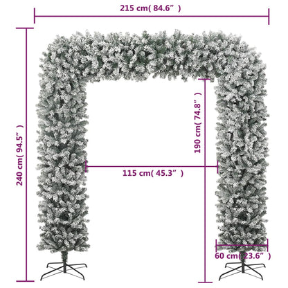 Weihnachtsgirlande Beschneit 240 Cm Weiß Und Grün