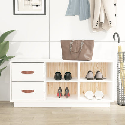 Schuhbank 100X34X45 Cm Massivholz Kiefer