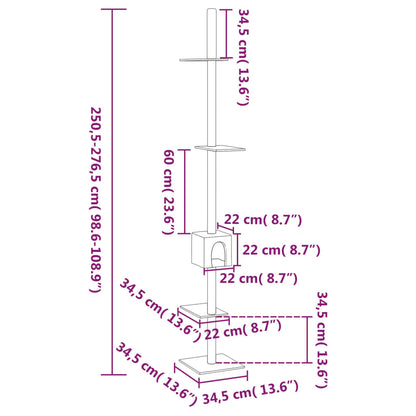 Kratzbaum Deckenhoch 250,5-276,5 Cm