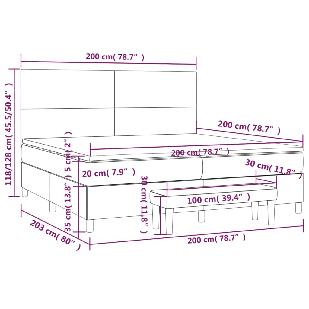 Boxspringbett Mit Matratze Stoff Hellgrün