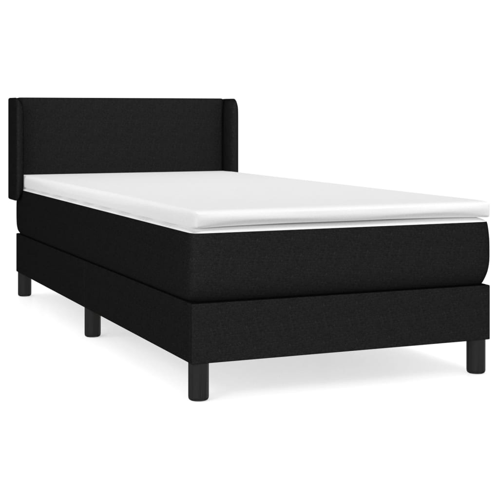 Boxspringbett Mit Matratze Stoff Schwarz
