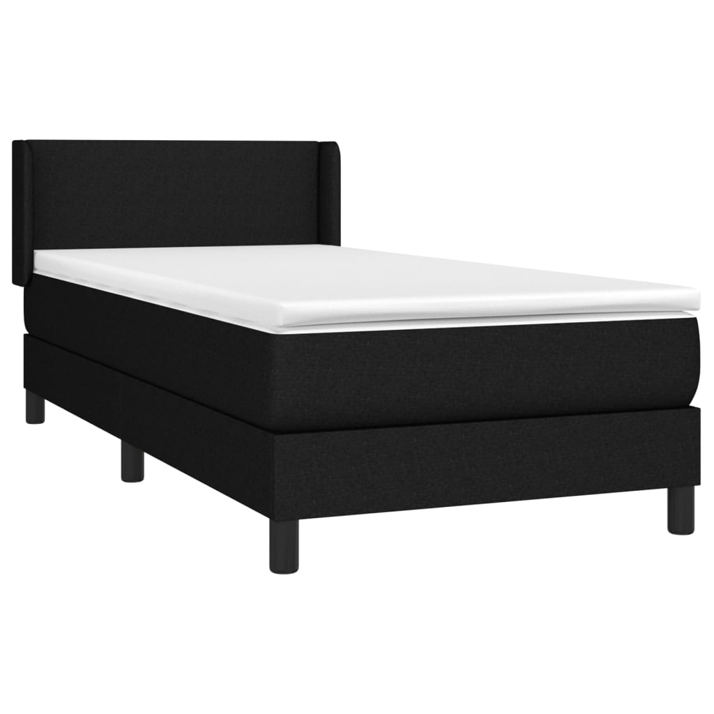 Boxspringbett Mit Matratze Stoff Schwarz