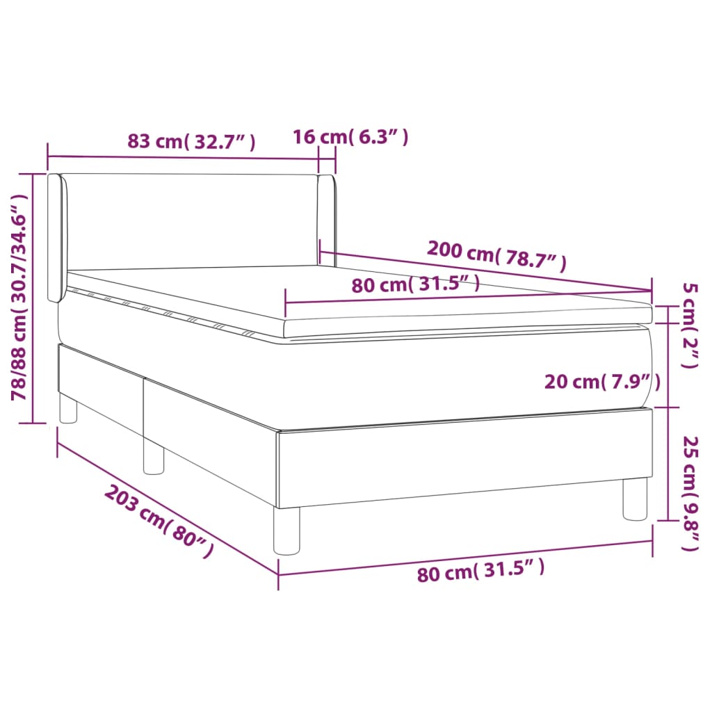 Boxspringbett Mit Matratze Stoff Schwarz
