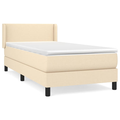 Boxspringbett Mit Matratze Stoff Creme