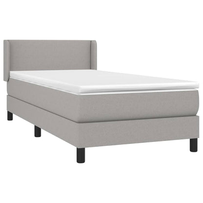 Boxspringbett Mit Matratze Stoff Hellgrau