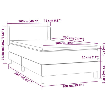 Boxspringbett Mit Matratze Stoff Dunkelgrau