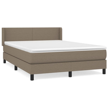 Boxspringbett Mit Matratze Stoff Taupe