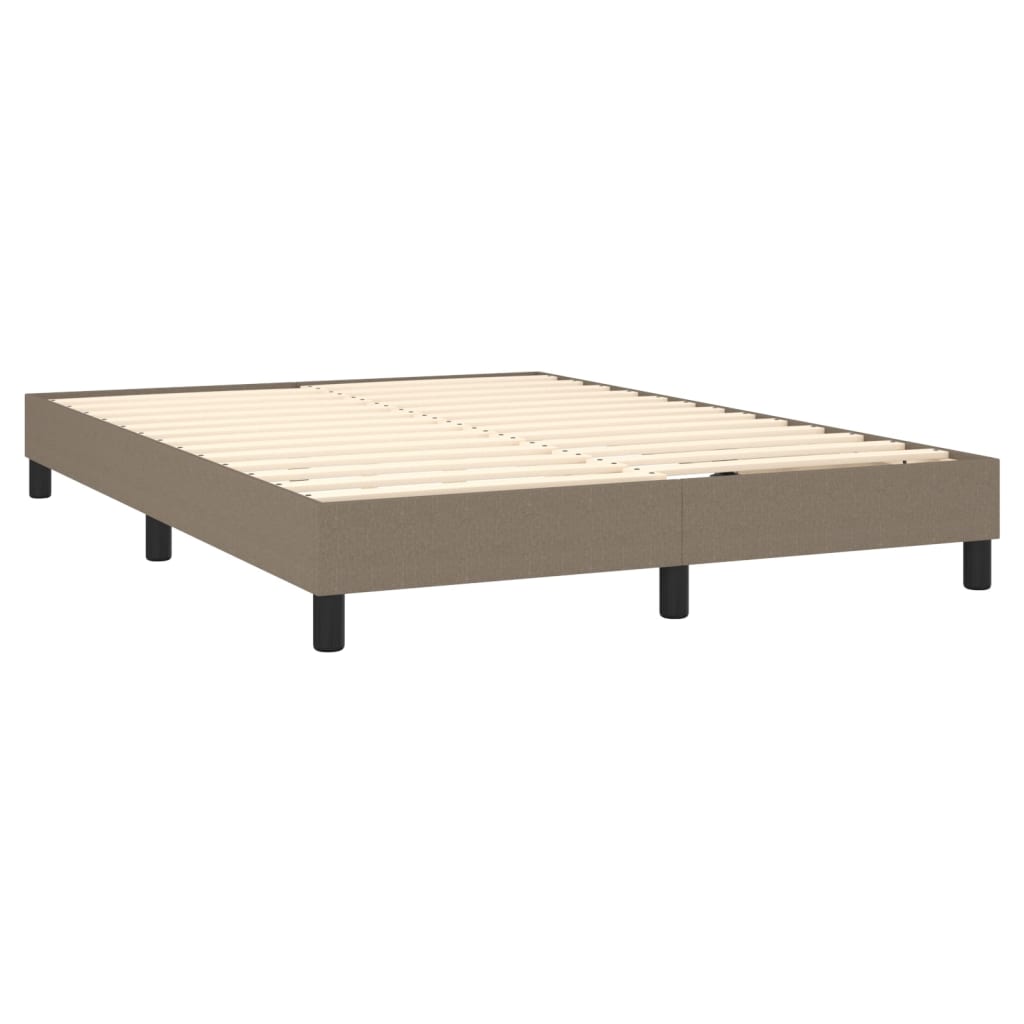 Boxspringbett Mit Matratze Stoff Taupe