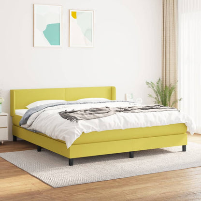 Boxspringbett Mit Matratze Stoff Grün