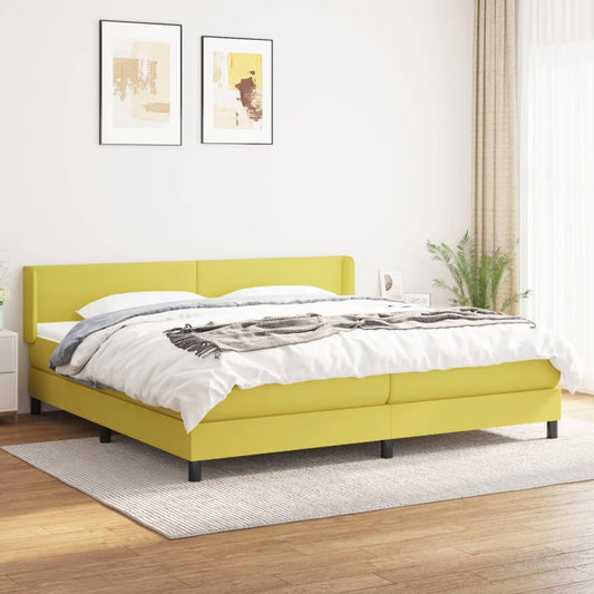 Boxspringbett Mit Matratze Stoff Grün